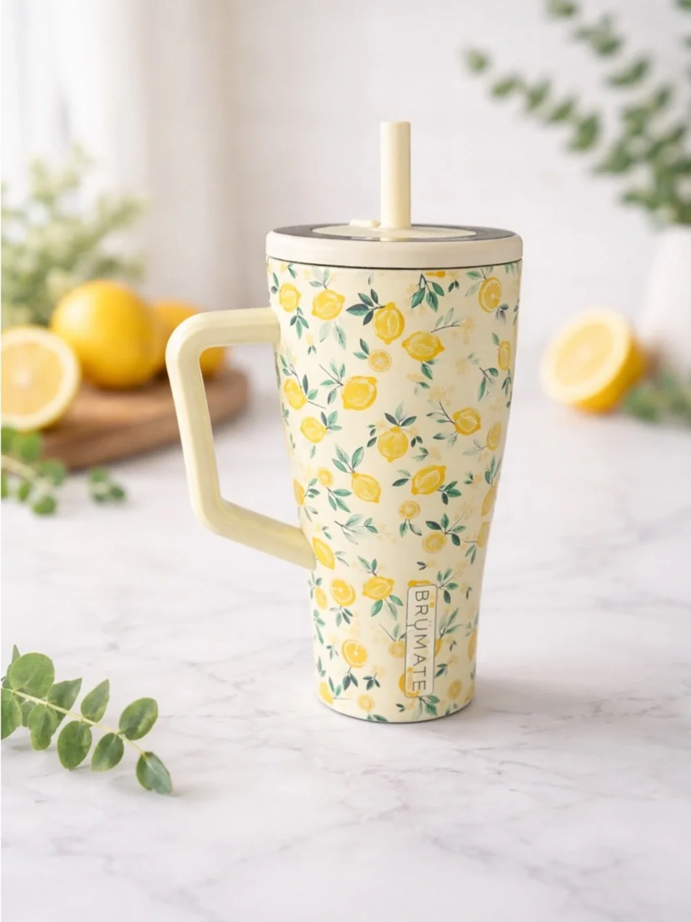 Brumate Era 30oz Straw Tumbler 🍋 Limoncello Lemon Floral Print NEW!!